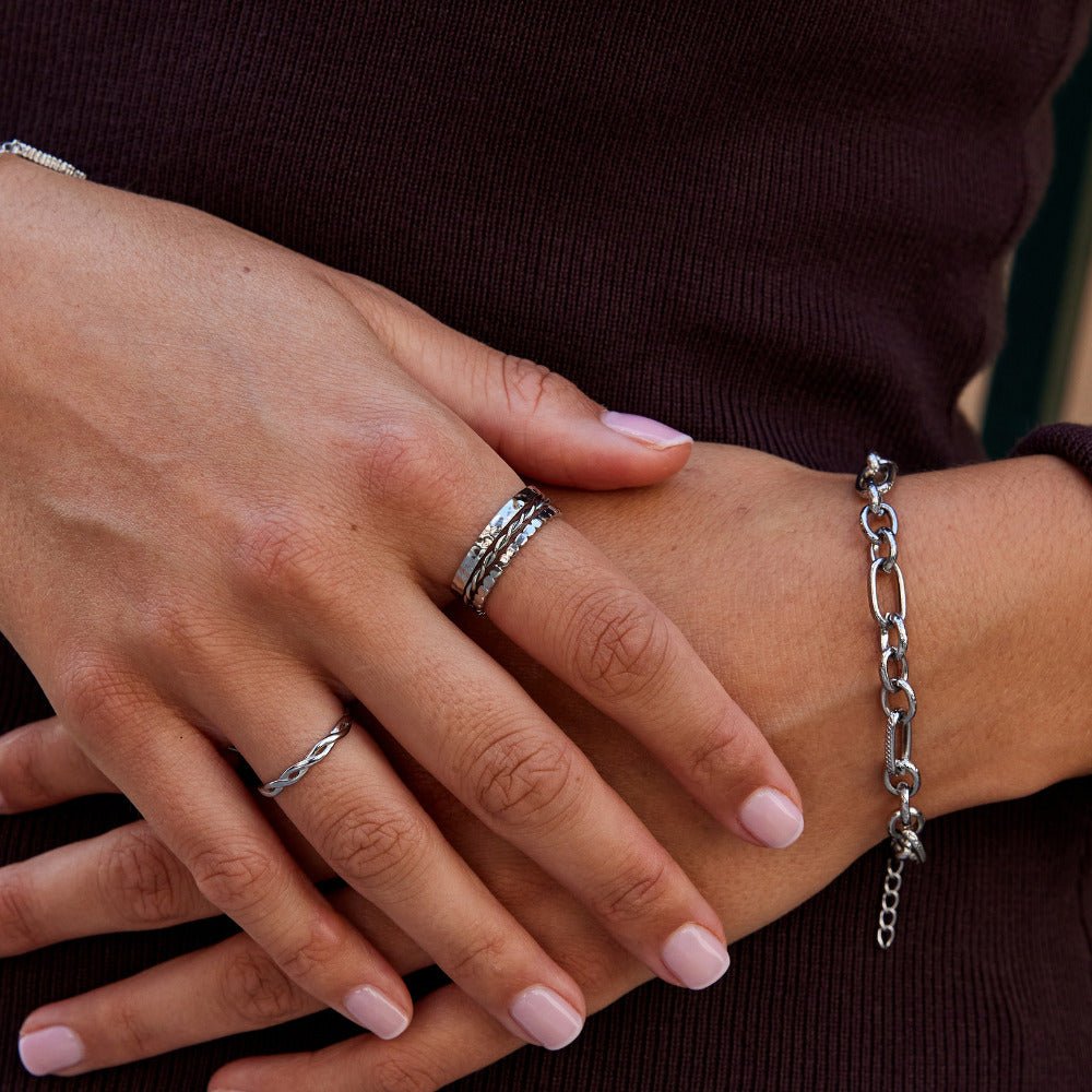 Bague Argent Empilée Hella