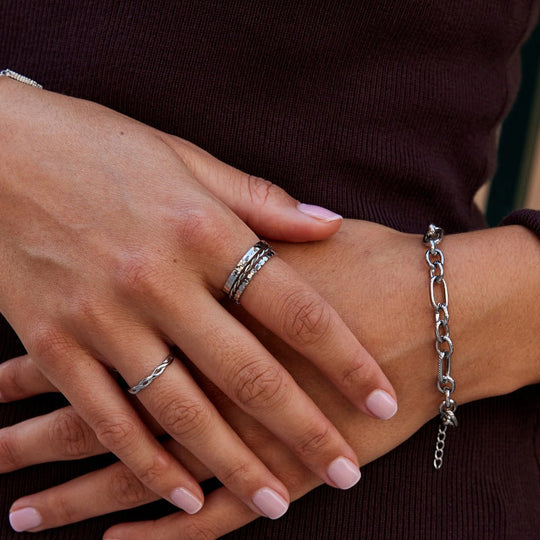 Bague Argent Empilée Hella