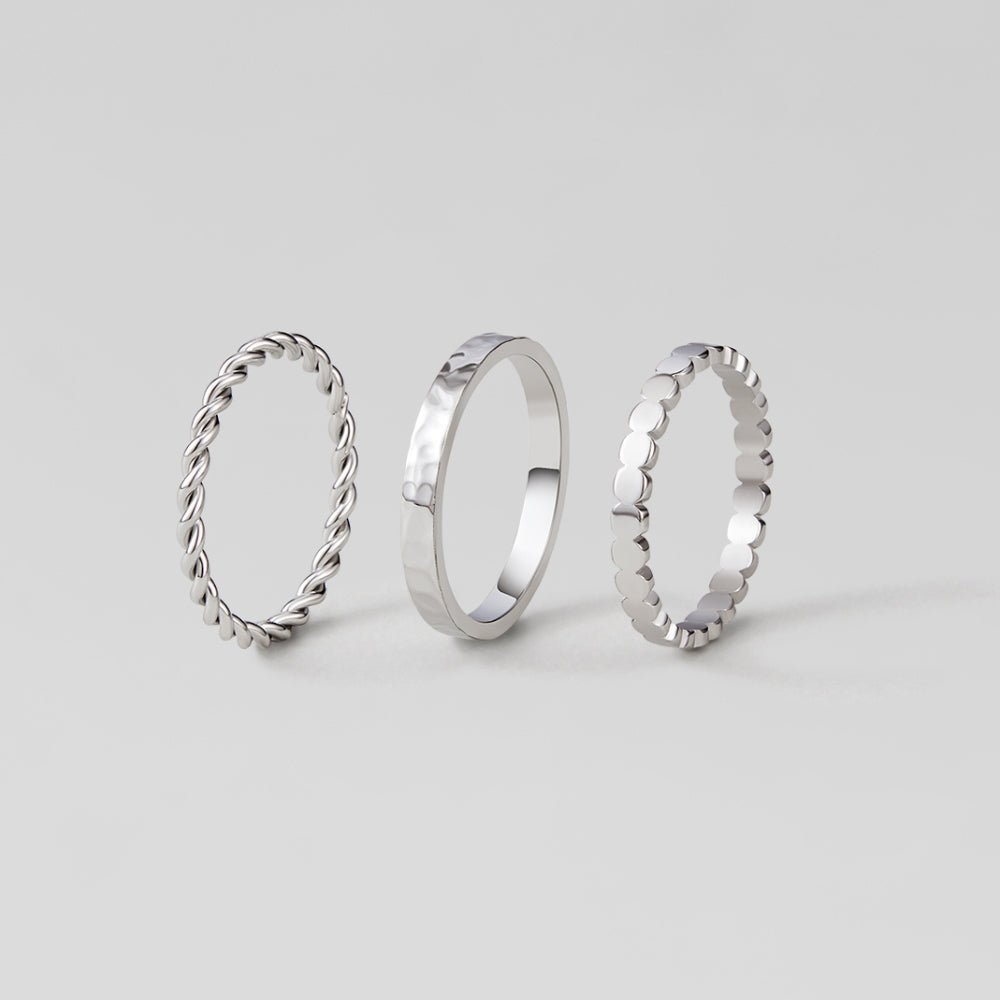 Bague Argent Empilée Hella