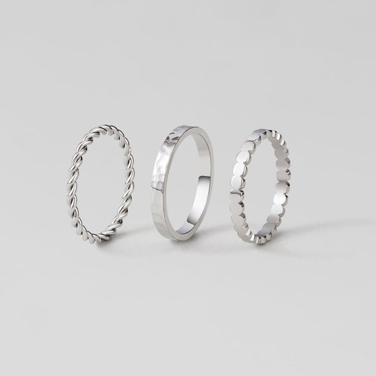 Bague Argent Empilée Hella