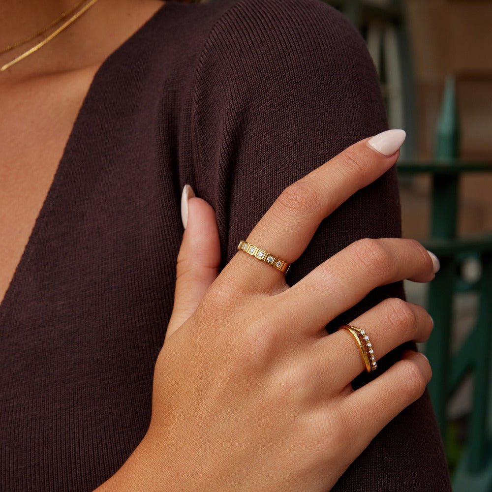 Bague en Cristal d'Or Hera