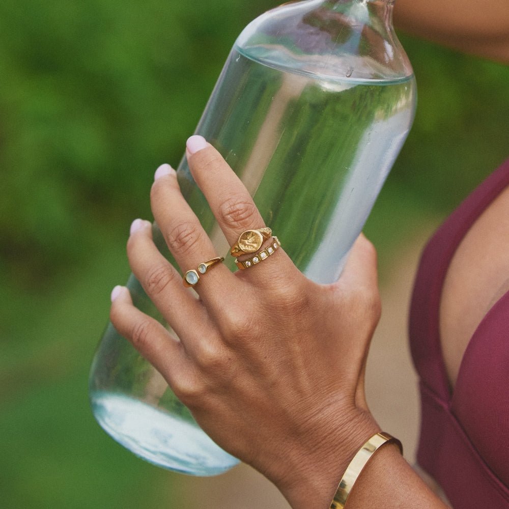 Bague en Cristal d'Or Hera