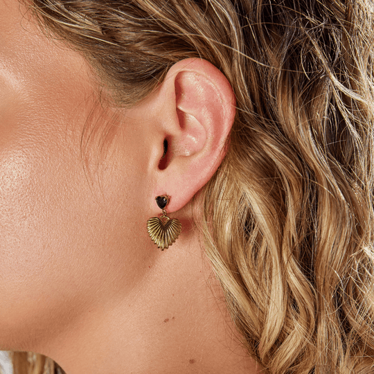 Boucles d'oreilles en forme de cœur en or Hera