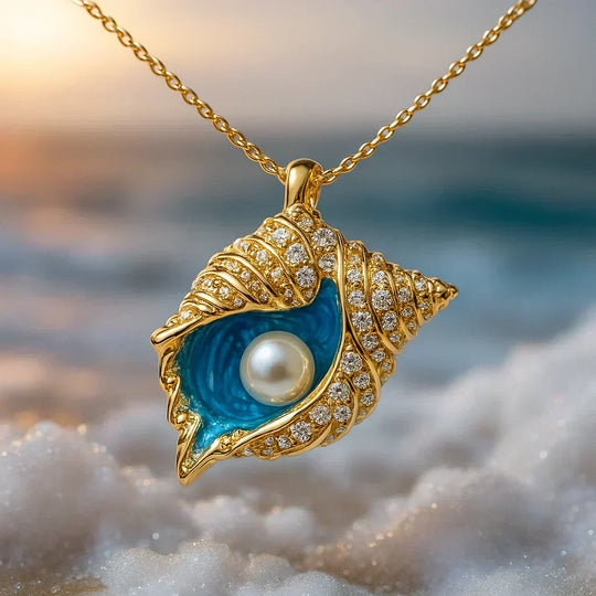 Collier en Coquillage Perlé Rayonnant | Or