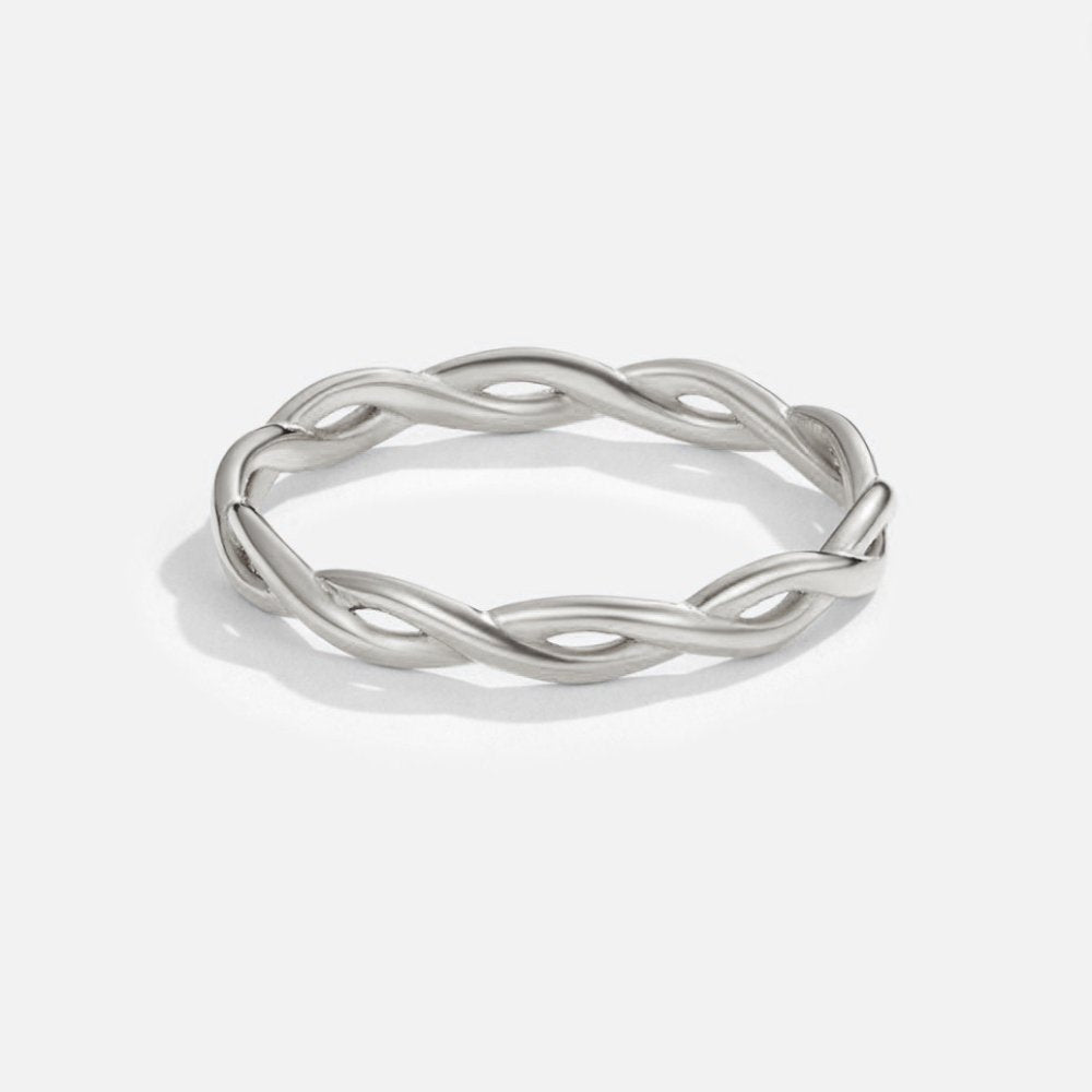 Bague Torsadée Infinity en Argent 18K
