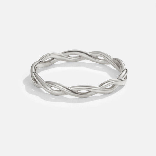 Bague Torsadée Infinity en Argent 18K