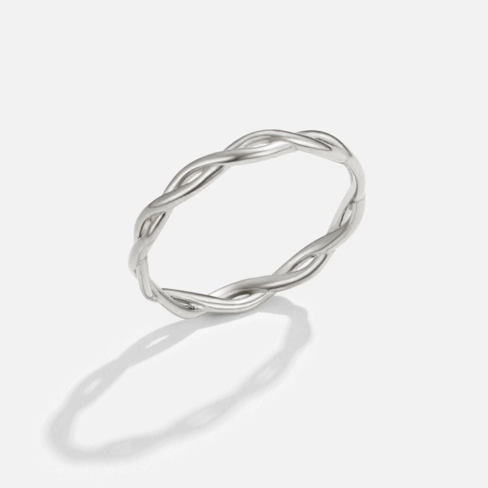 Bague Torsadée Infinity en Argent 18K