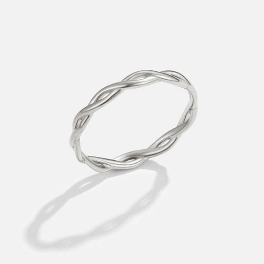 Bague Torsadée Infinity en Argent 18K