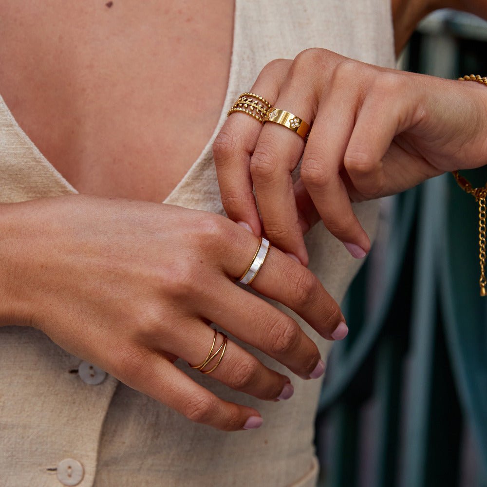 Bague en Or Perle d'Ivoire