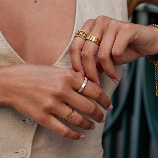 Bague en Or Perle d'Ivoire