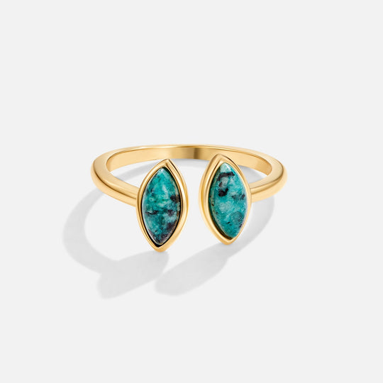 Bague enroulée vert jade