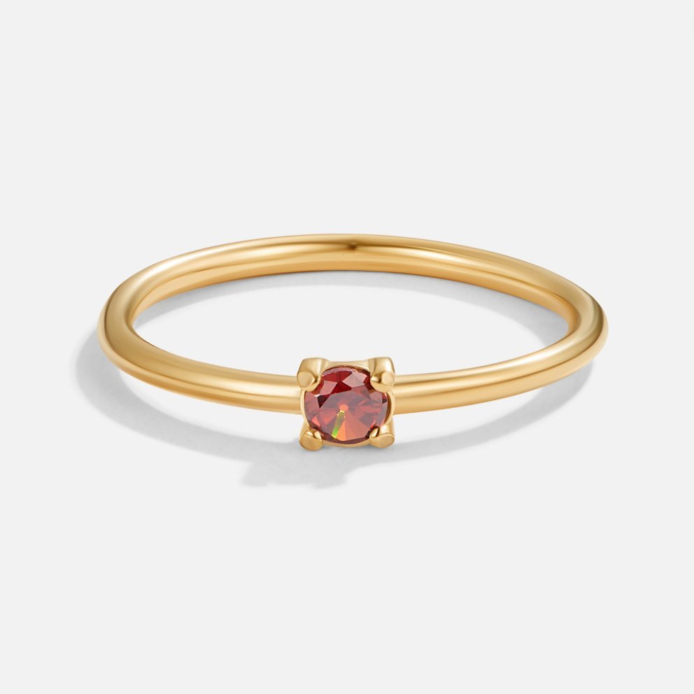 Bague en Or 18K Pierre de Naissance de Janvier