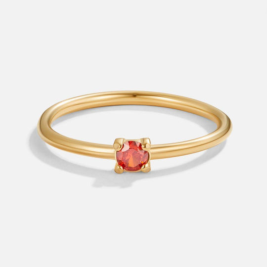 Bague en Or 18K Pierre de Naissance de Juillet