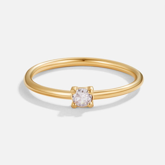 Bague en Or 18K Pierre de Naissance de Juin
