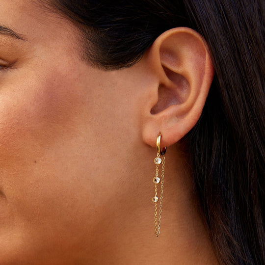 Boucles d'oreilles en forme de goutte de cristal Kira
