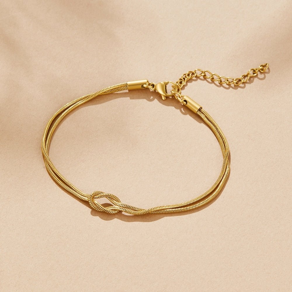 Bracelet Chaîne Nouée en Or