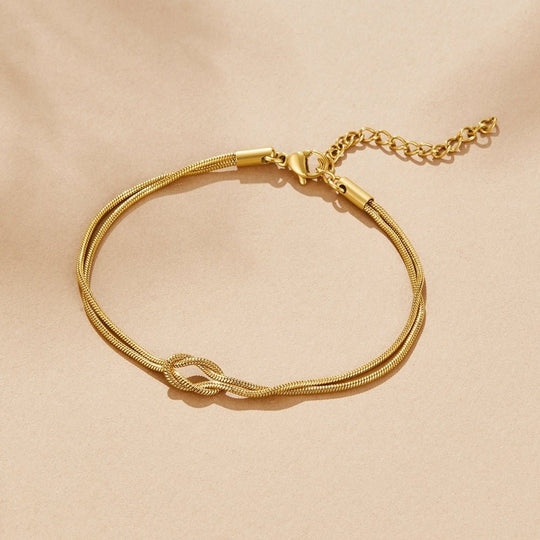 Bracelet Chaîne Nouée en Or