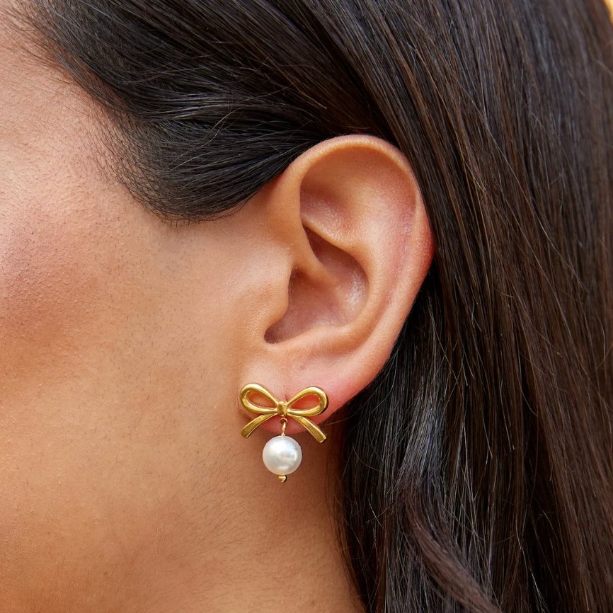Boucles d'oreilles en perles Laila Bow