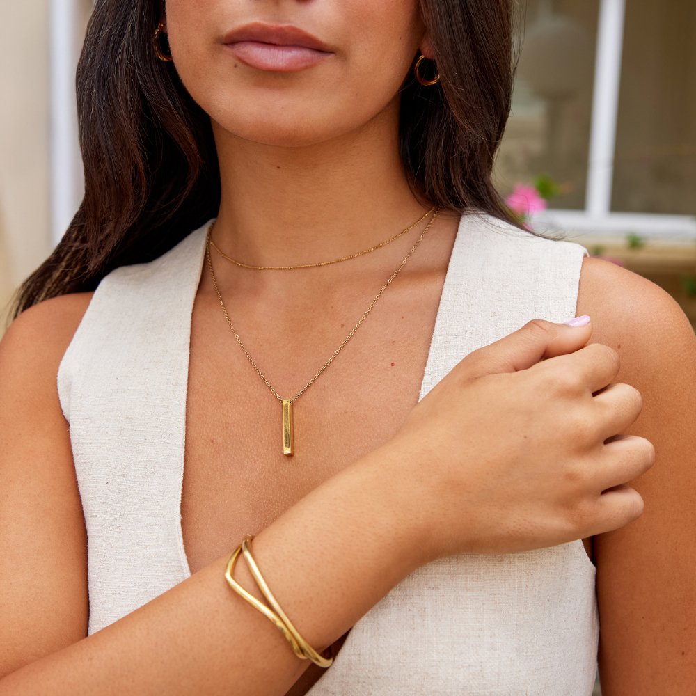Collier en barre en or Lala