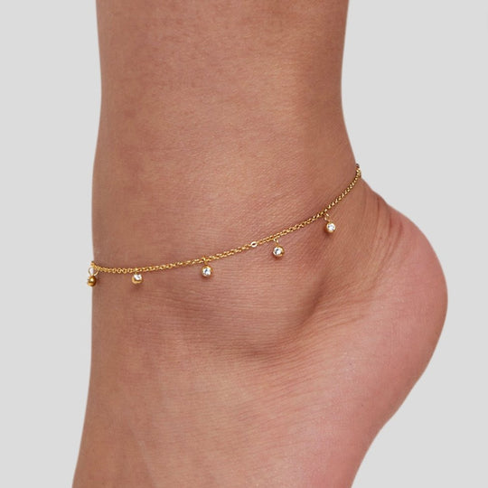 Bracelet de cheville en cristal Lana