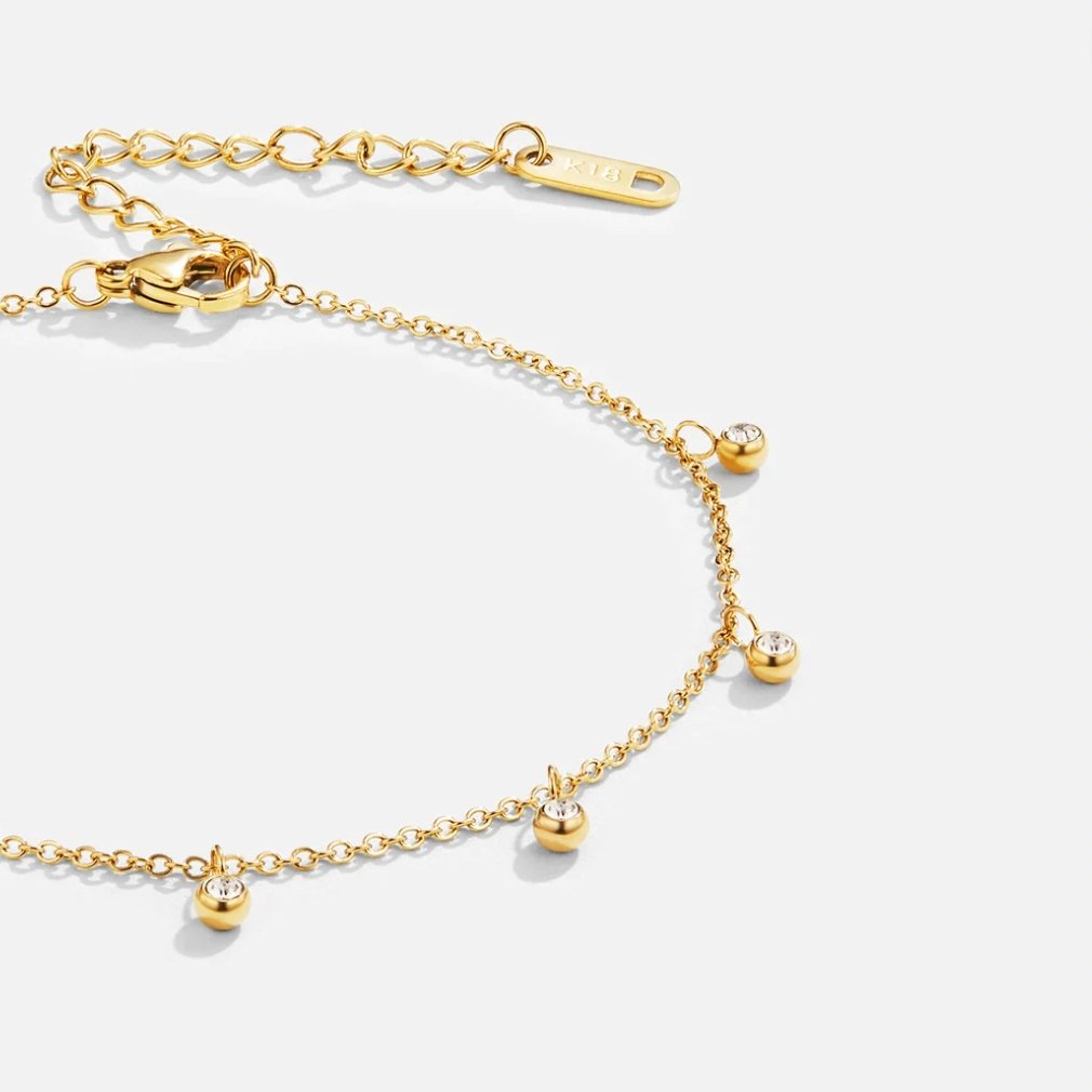 Bracelet de cheville en cristal Lana