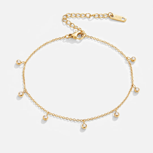Bracelet de cheville en cristal Lana