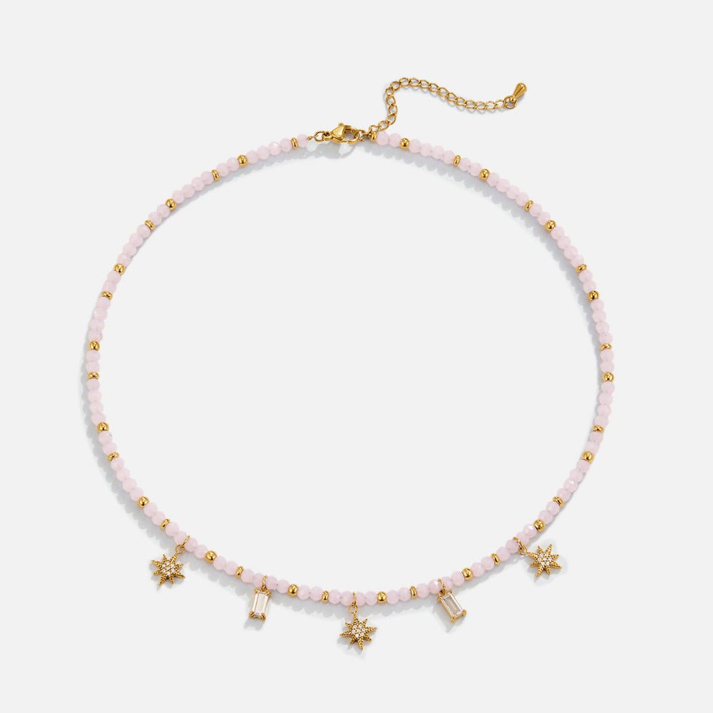 Collier en perles roses Lana
