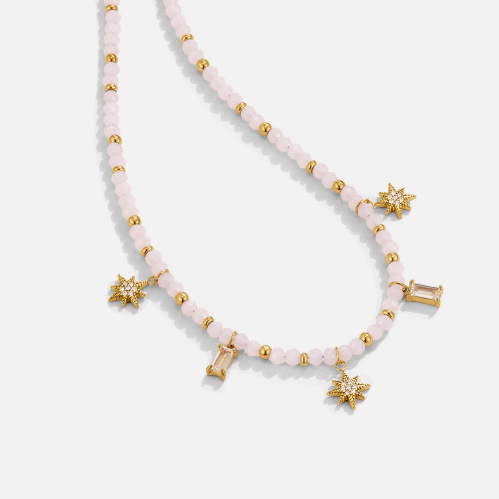 Collier en perles roses Lana