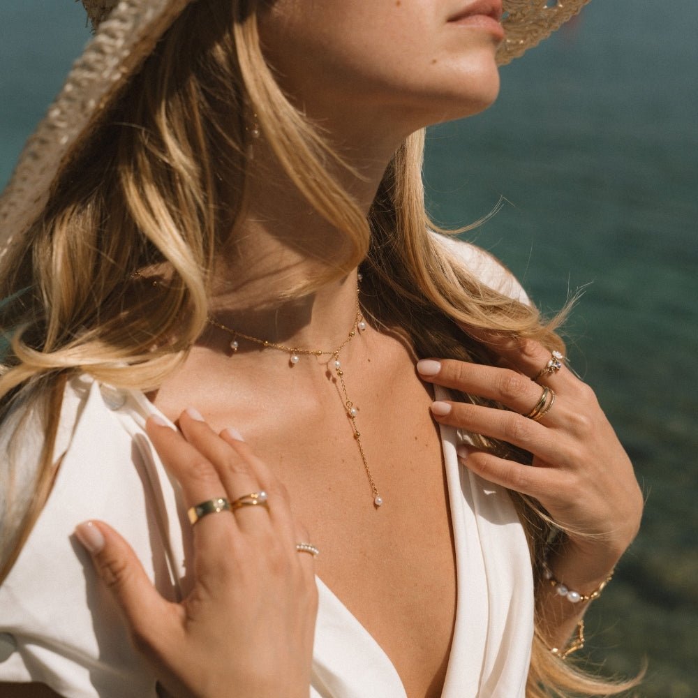 Collier Lariat en Perles
