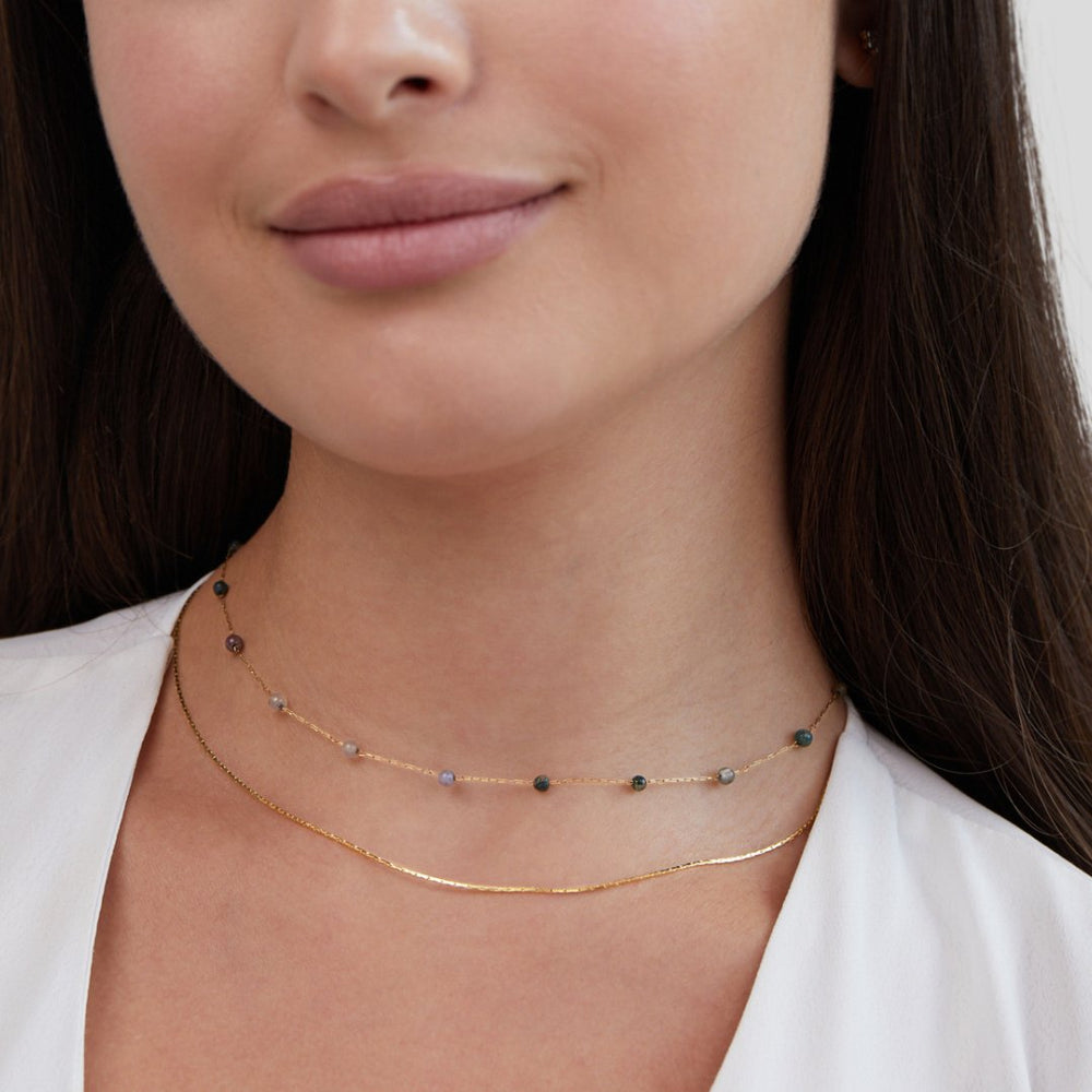Collier Alana en Or et Pierre Superposé
