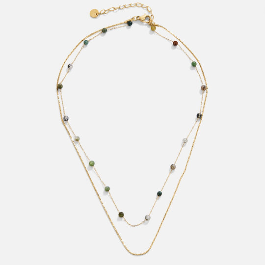 Collier Alana en Or et Pierre Superposé