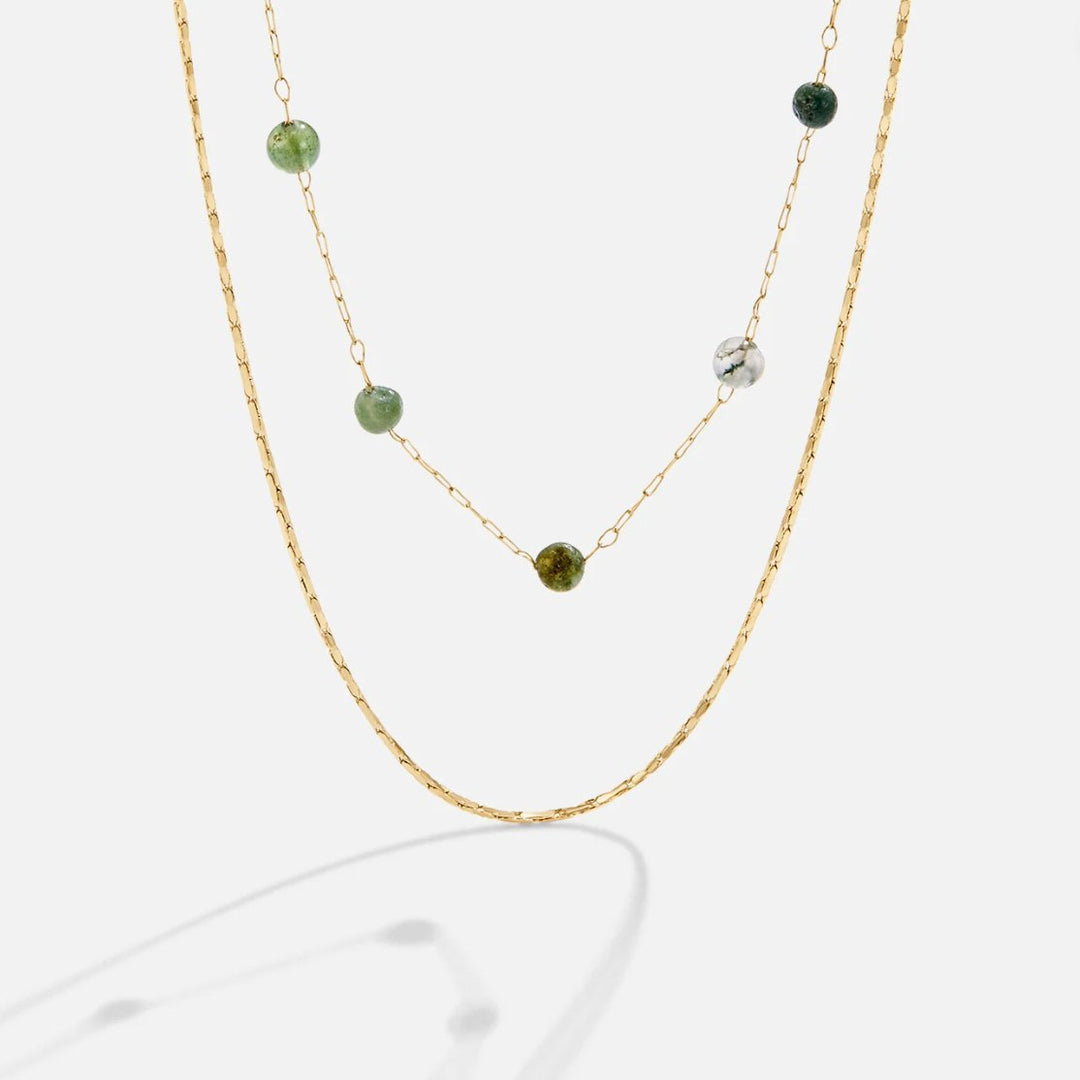 Collier Alana en Or et Pierre Superposé