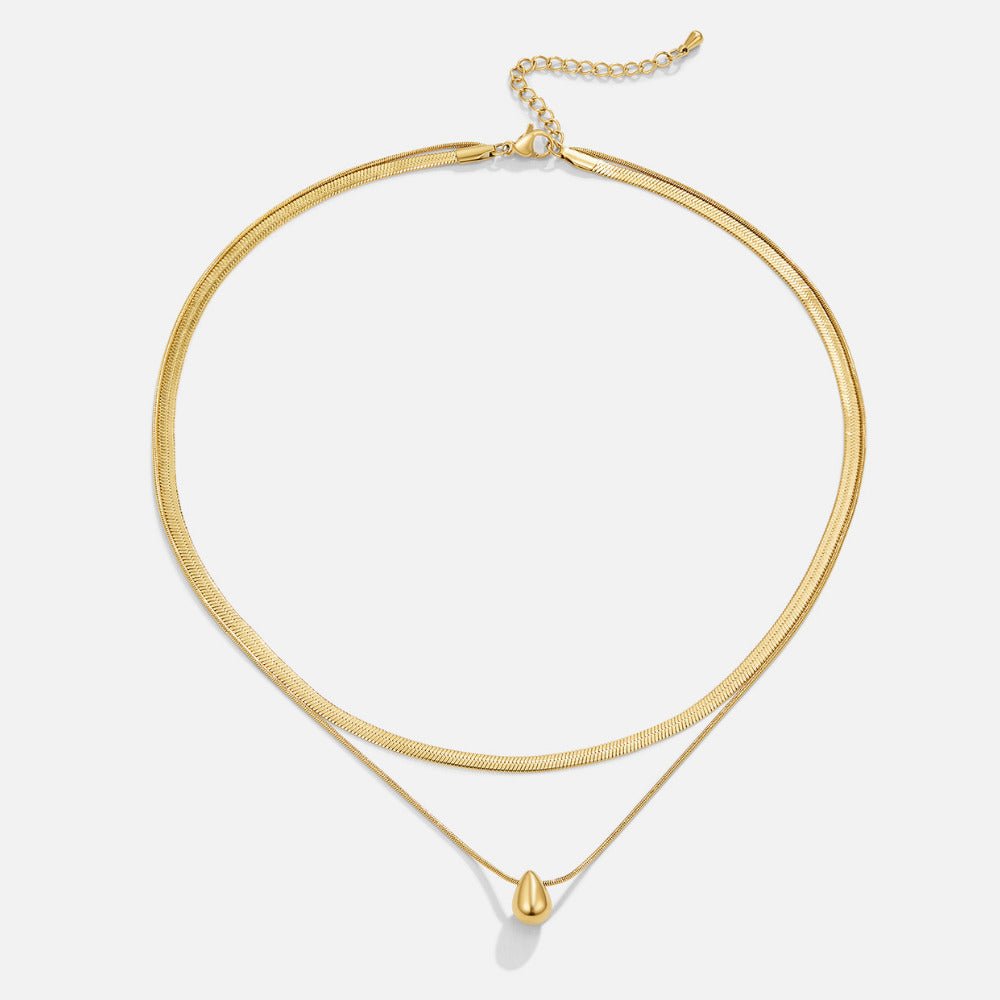 Collier en goutte d'eau Bella superposé