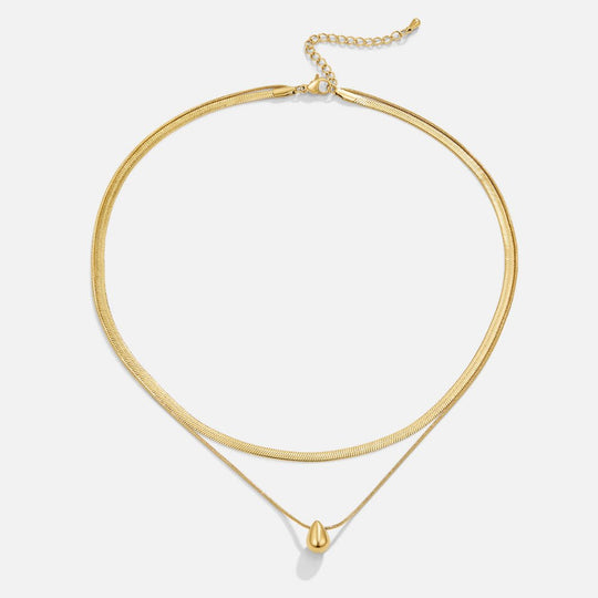 Collier en goutte d'eau Bella superposé