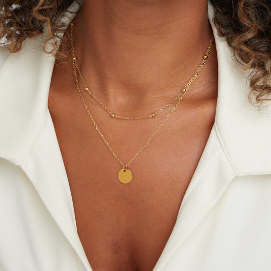 Collier Disque Superposé