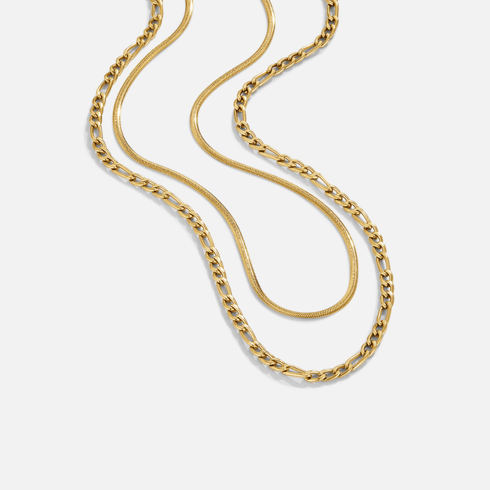 Collier Chaîne Figaro Superposé