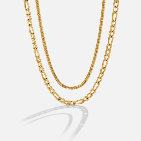 Collier Chaîne Figaro Superposé