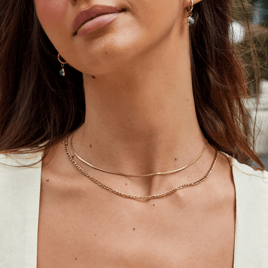 Collier Chaîne Figaro Superposé