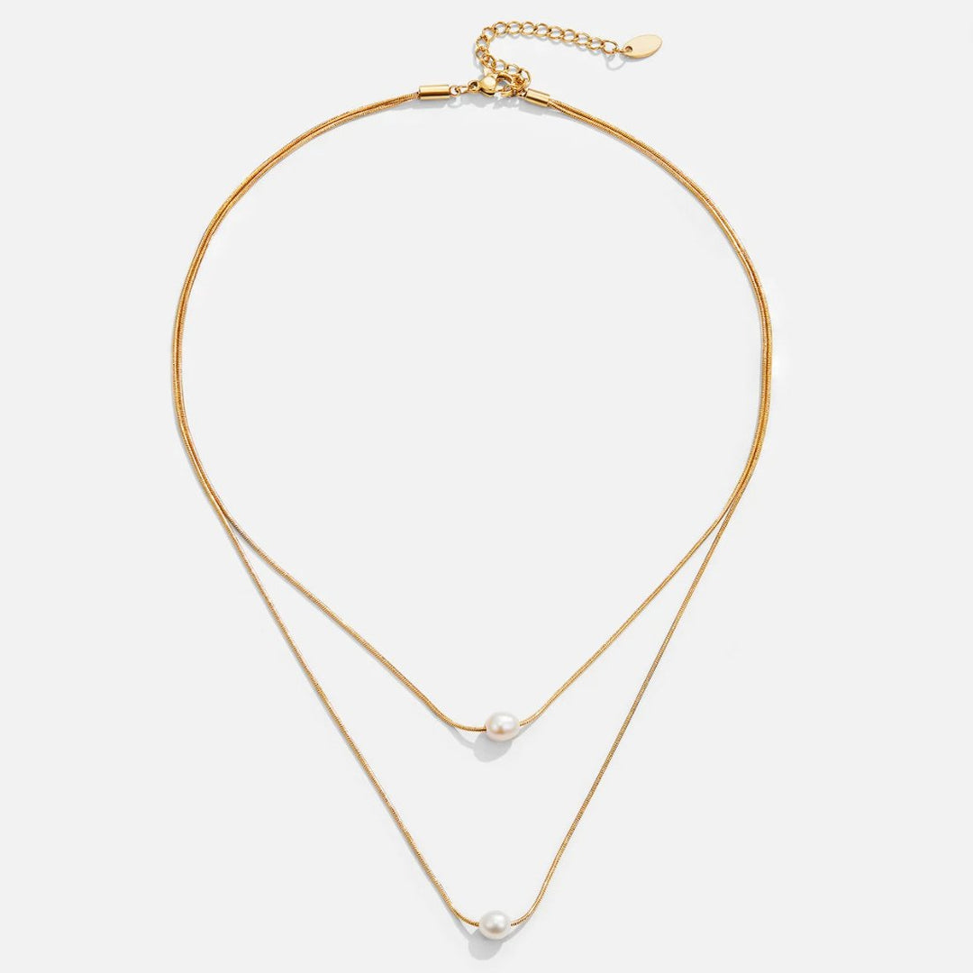 Collier en Perles d'Eau Douce Superposées