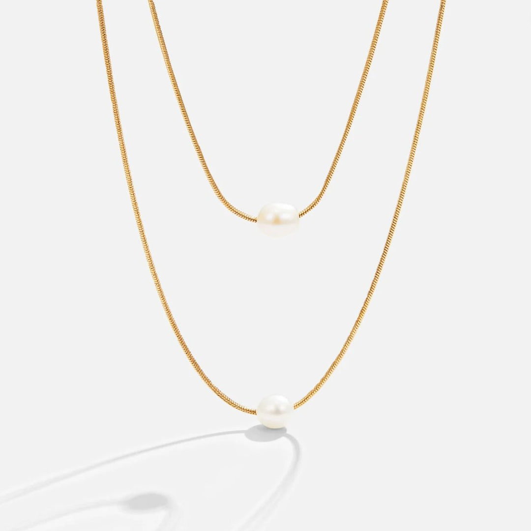 Collier en Perles d'Eau Douce Superposées