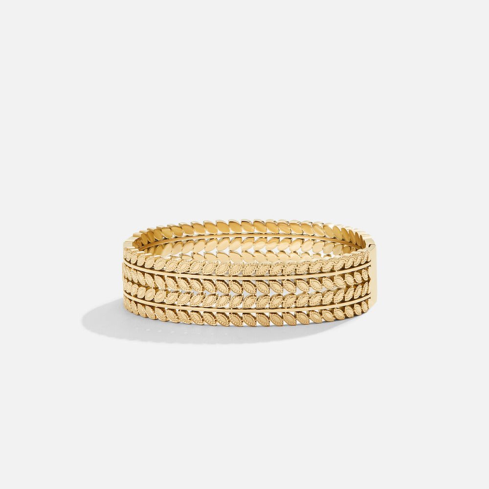Bracelet en Feuille d'Or Superposée