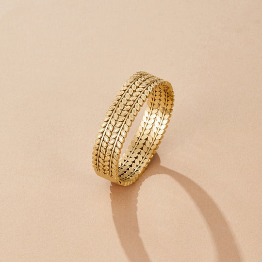 Bracelet en Feuille d'Or Superposée