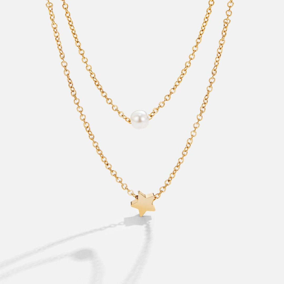 Collier Étoile et Perles en Or