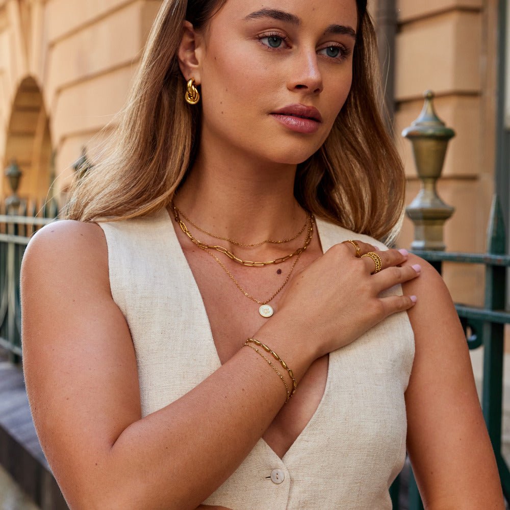 Bracelet en Or Strié