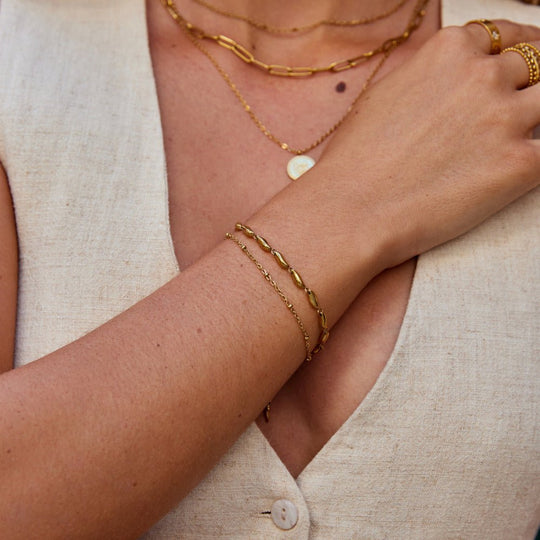 Bracelet en Or Strié