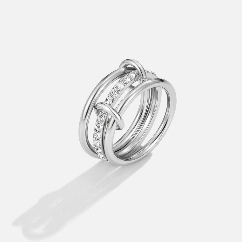Bague en Argent Kaili Superposée