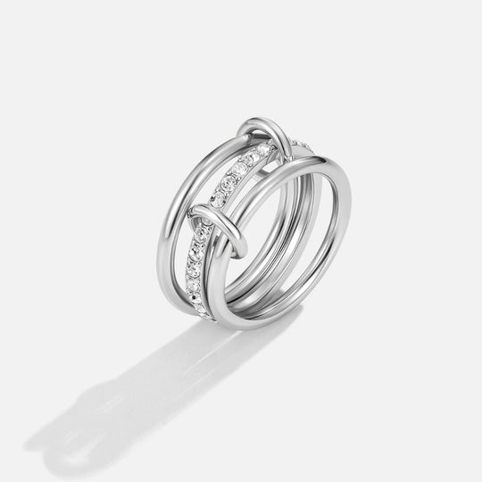 Bague en Argent Kaili Superposée