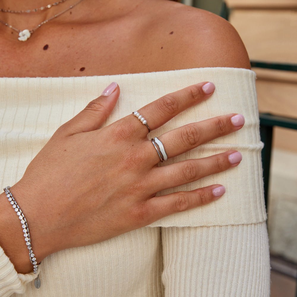 Bague en Argent Superposé Sahara