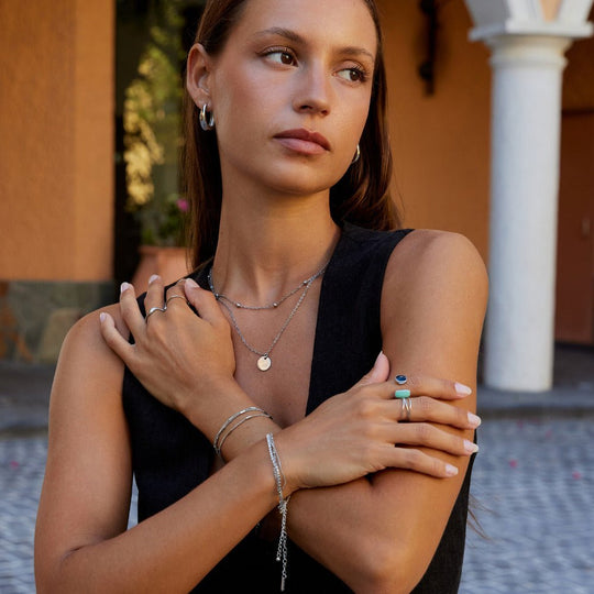Bracelet Alia en Argent Superposé