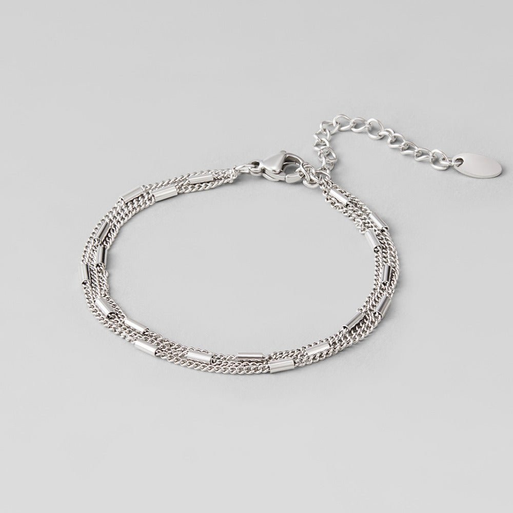 Bracelet Alia en Argent Superposé